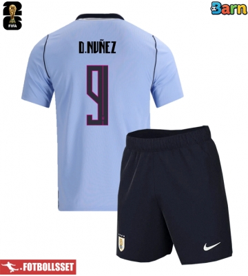 Uruguay Darwin Nunez #9 Hemmatröja Barn VM 2026 Kortärmad (+ Korta byxor)